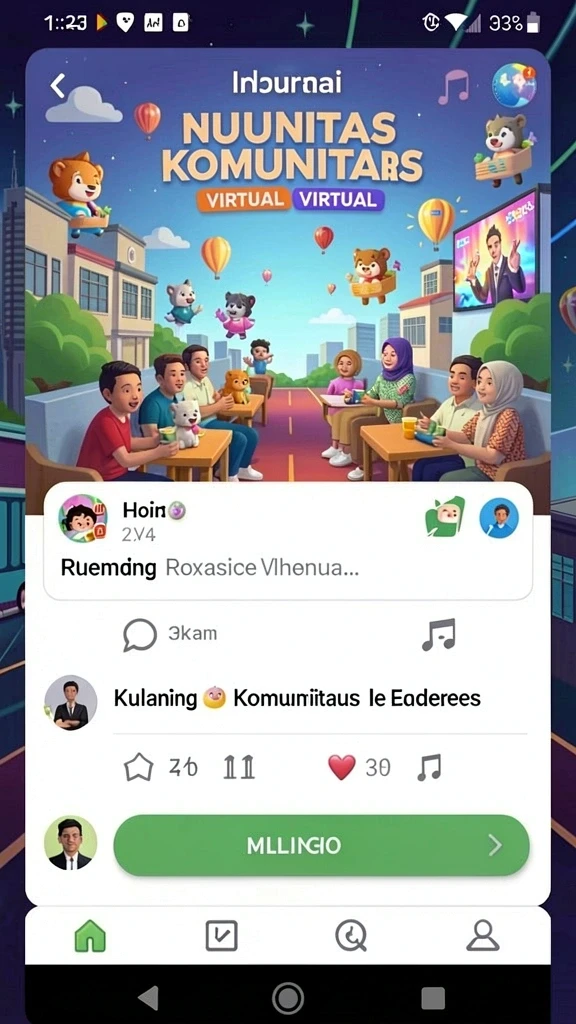 Momen seru saat berinteraksi dengan pemain lain dalam game.