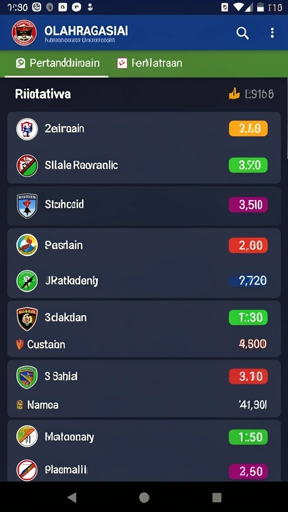 Berbagai pilihan permainan yang tersedia untuk pengguna.