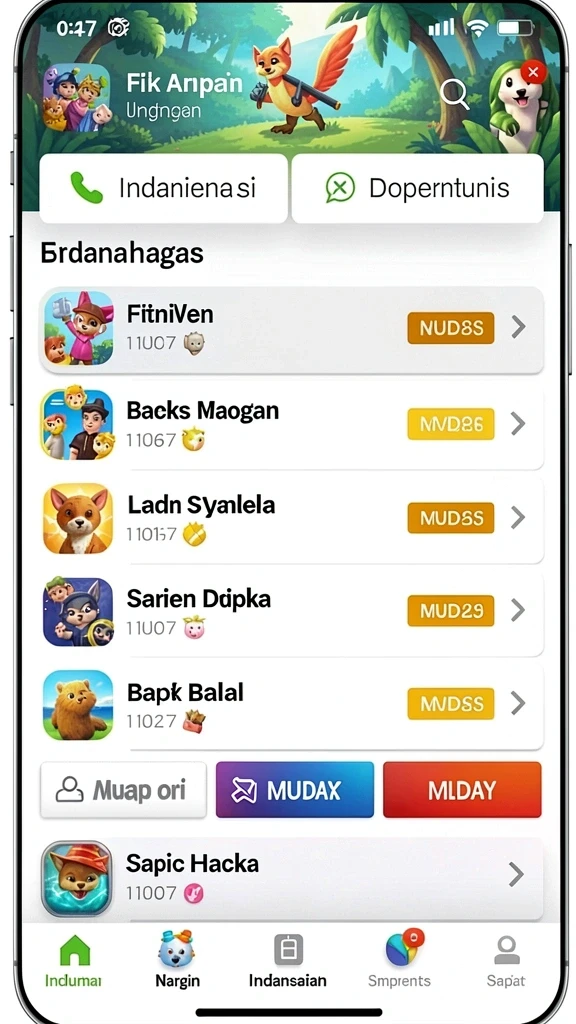 Screenshot saat mendapatkan hadiah menarik.
