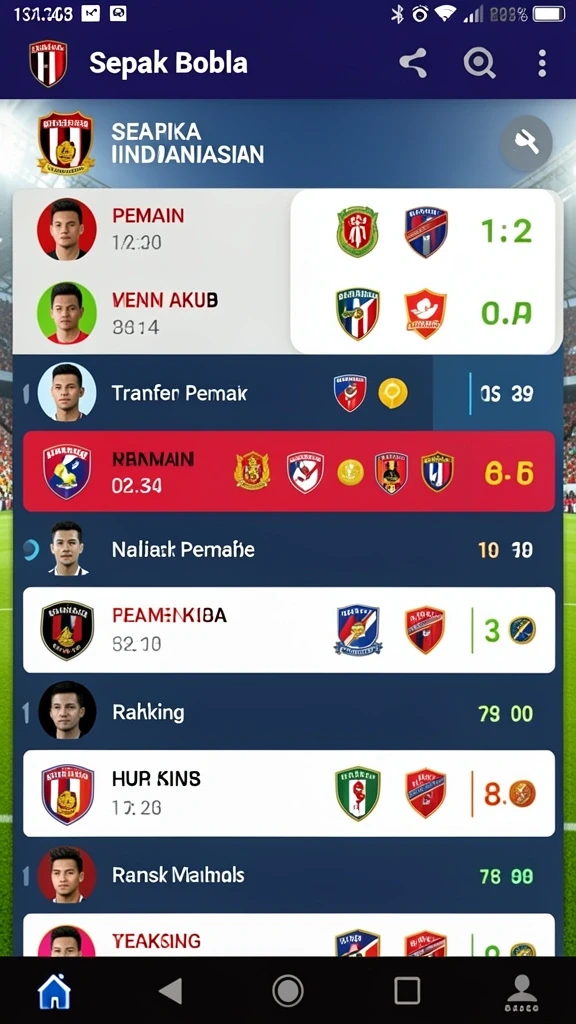 Tampilan menu utama yang user-friendly.