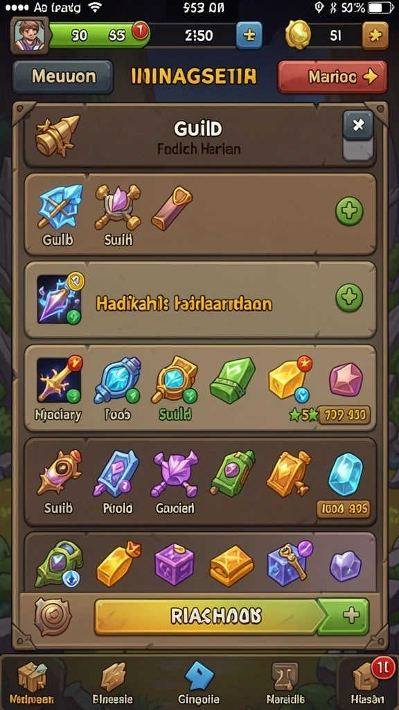 Screenshot menunjukkan tampilan antarmuka permainan yang menarik.