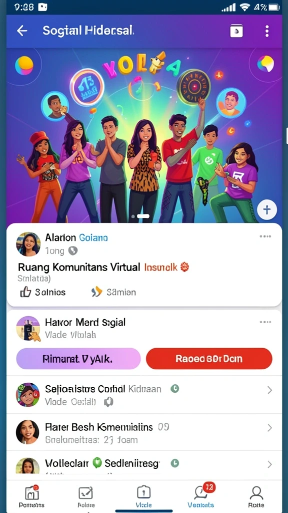 Tampilan antarmuka aplikasi yang modern dan menarik.