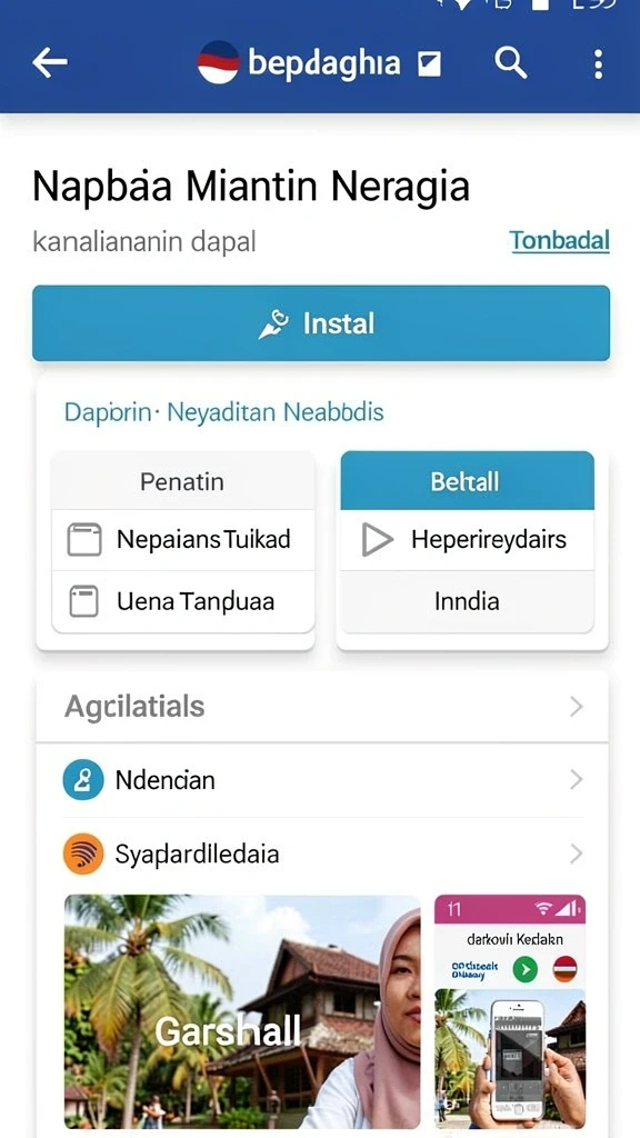 Tampilan menu utama yang user-friendly.