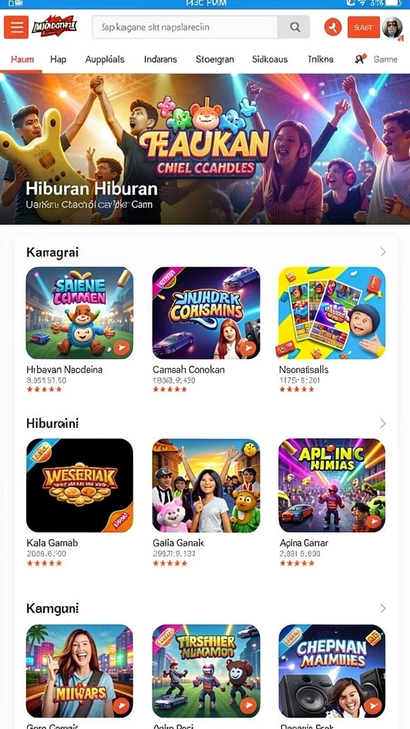Tampilan utama permainan dengan tema slot yang menarik.