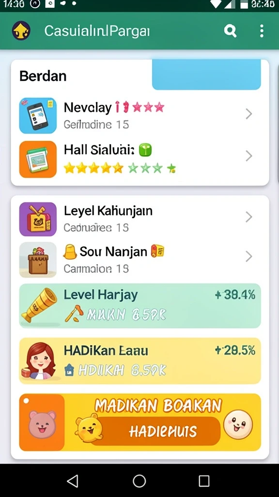 Tampilan antarmuka yang menarik dan intuitif.
